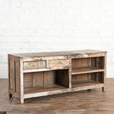Indian Vintage White Shabby-Chic Sideboard Rustic